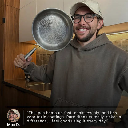Titanium Hammered Pan + FREE LID