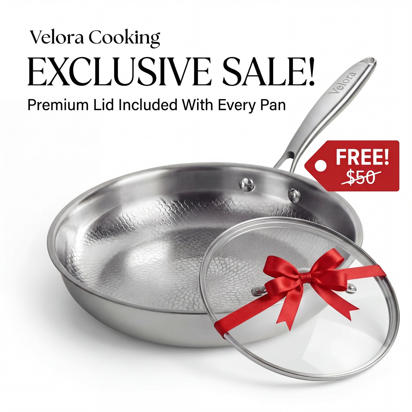 Titanium Hammered Pan + FREE LID